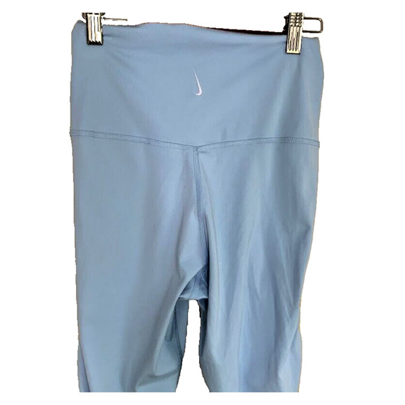 Nike Dri Fit Vintage Vinyasa 7/8 Leggings Sky Blue Rainbow Stripe Size Small - Picture 5 of 8